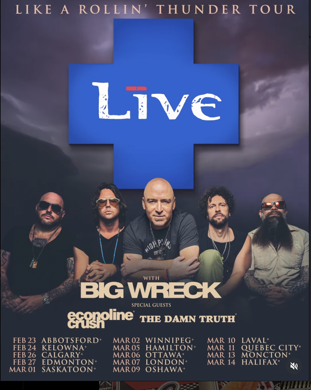 Big Wreck Like A Rollin' Thunder Tour Poster 2026